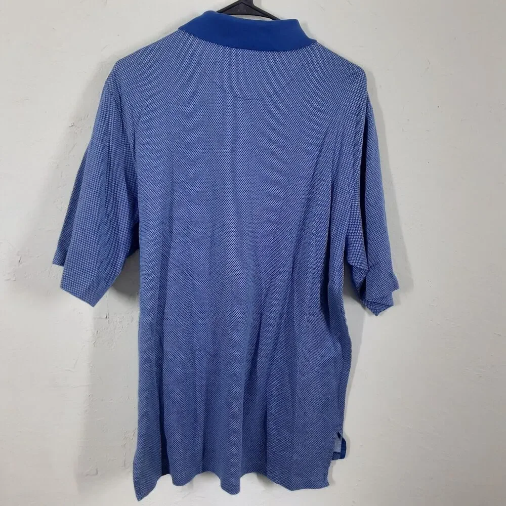 Polo Golf Ralph Lauren Adult Mens L Blue Short Sleeve Shirt 100% Pima Cotton